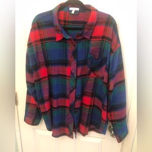 Cute Maurice’s 2 x flannel top